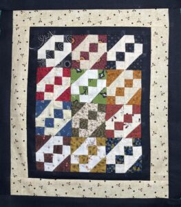Miniature Quilt with Jacob's Ladder design
